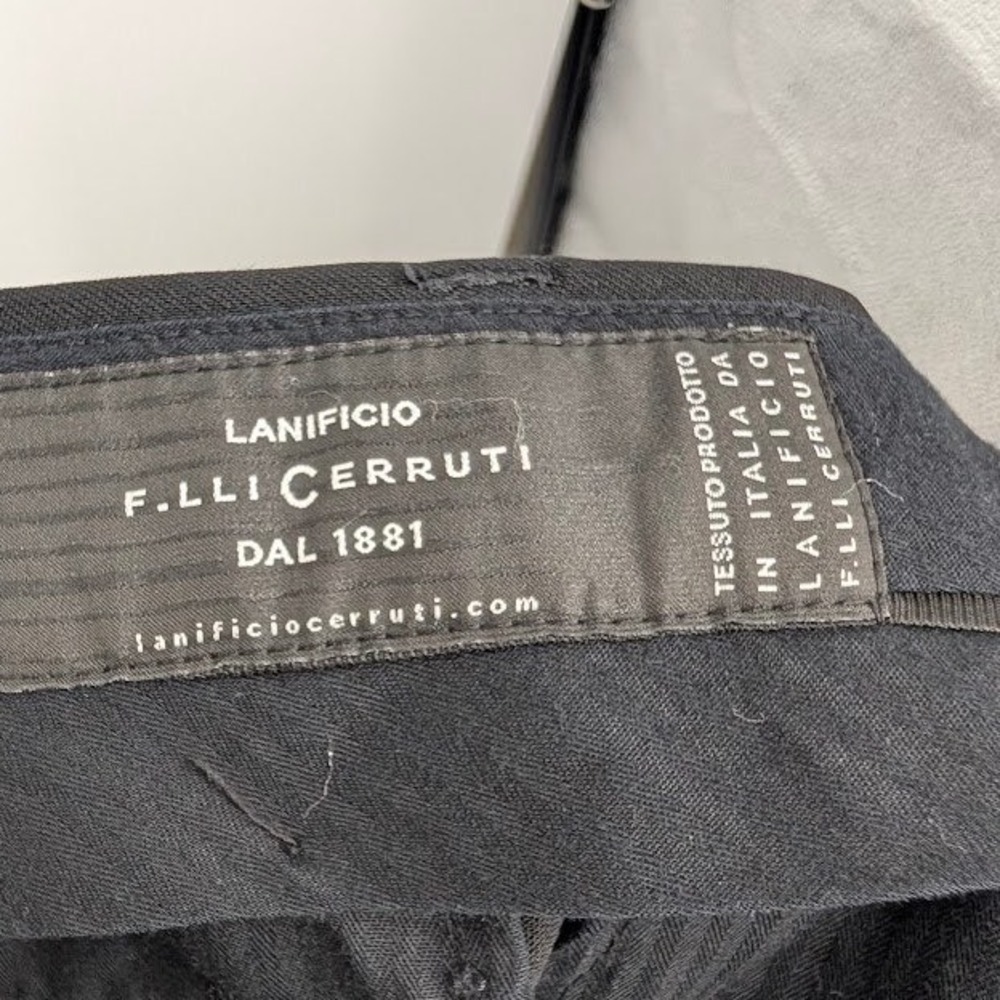 Banana Republic Cerruti‎ Italian Wool Suit Set Black 40S/32 Tailored Slim Fit - Picture 7 of 12